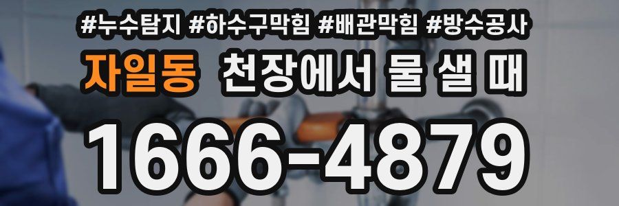 자일동 천장에서 물 샐 때