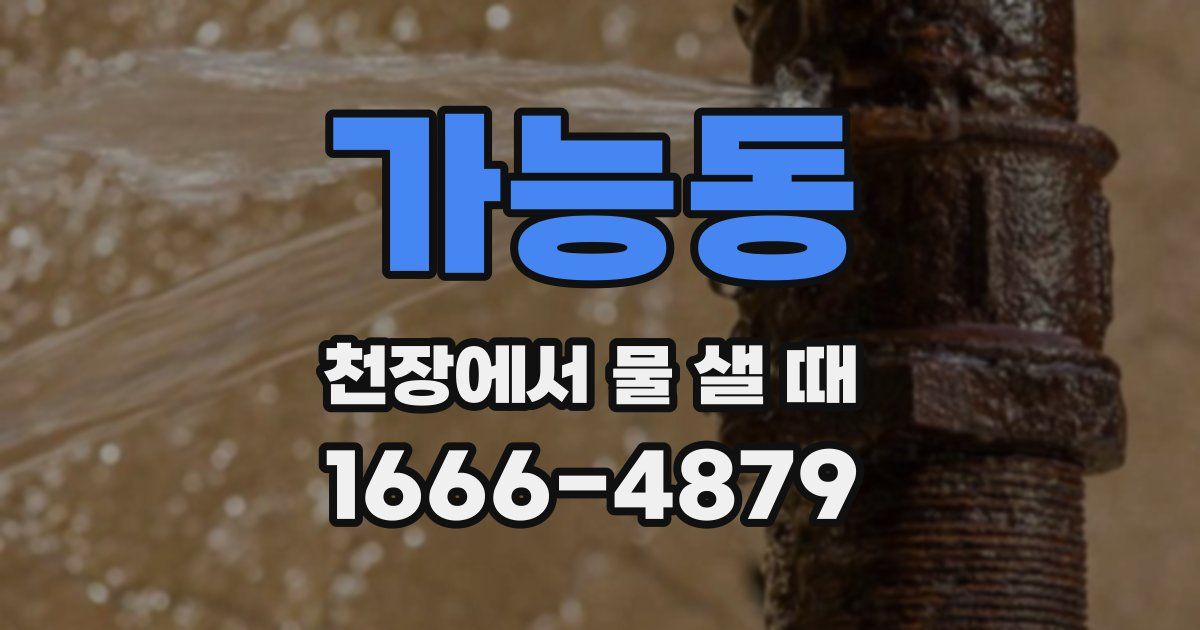 가능동 천장에서 물 샐 때