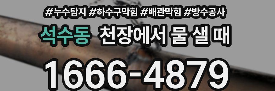석수동 천장에서 물 샐 때