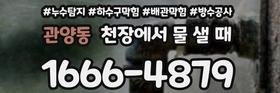 관양동 천장에서 물 샐 때