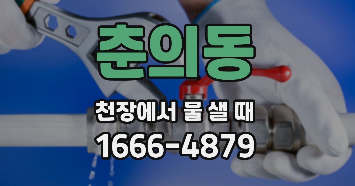춘의동 천장에서 물 샐 때