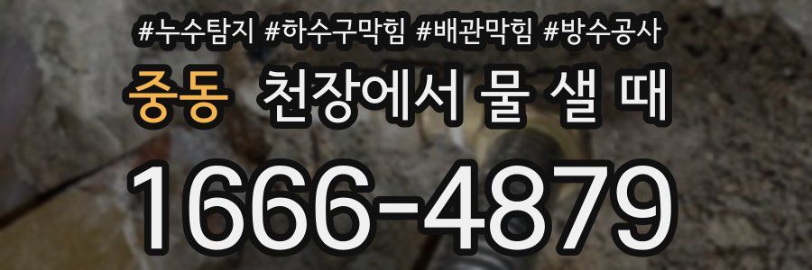 중동 천장에서 물 샐 때