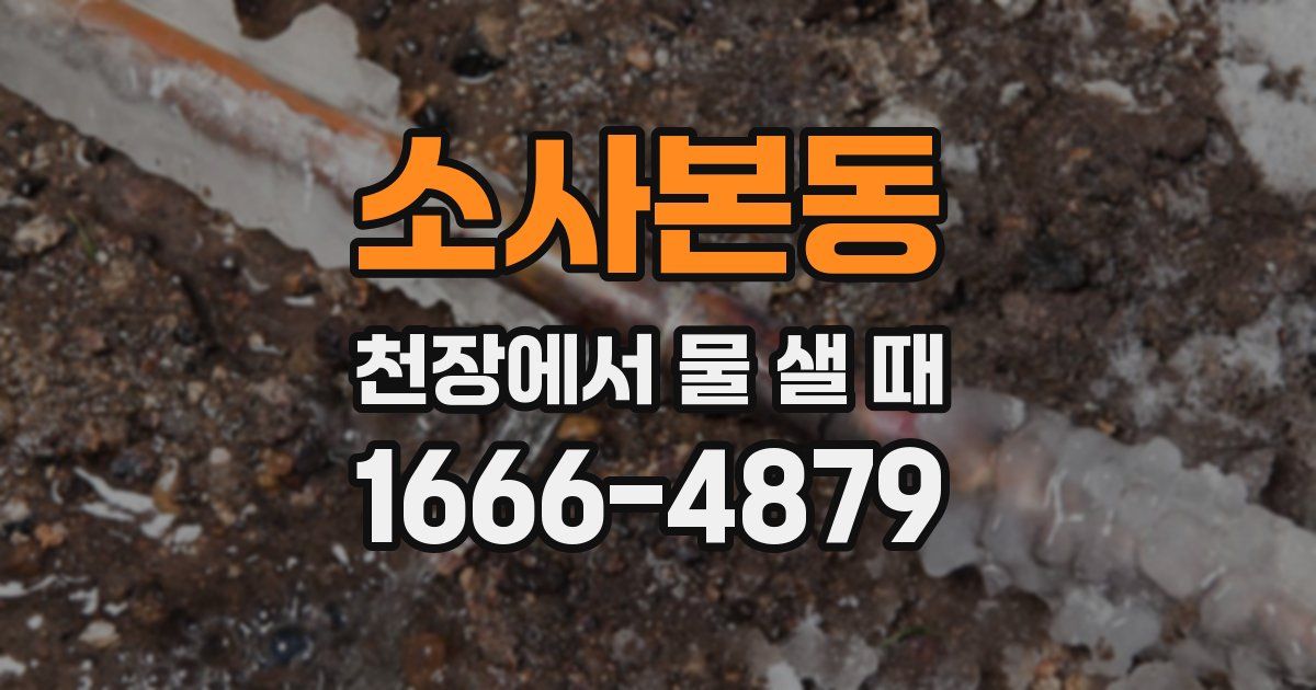 소사본동 천장에서 물 샐 때