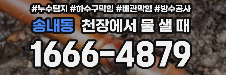 송내동 천장에서 물 샐 때