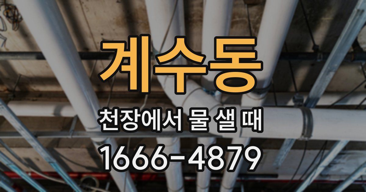 계수동 천장에서 물 샐 때