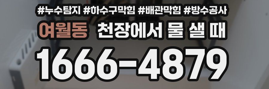 여월동 천장에서 물 샐 때