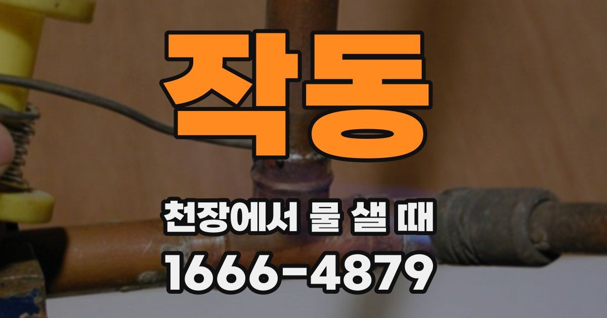 작동 천장에서 물 샐 때