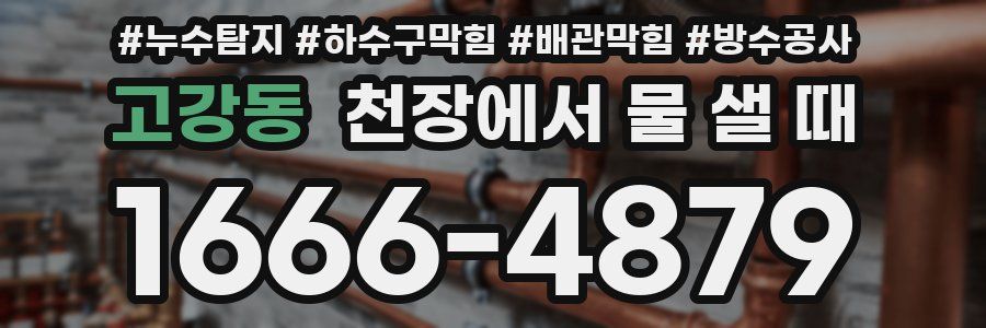 고강동 천장에서 물 샐 때