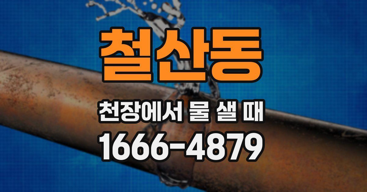 철산동 천장에서 물 샐 때