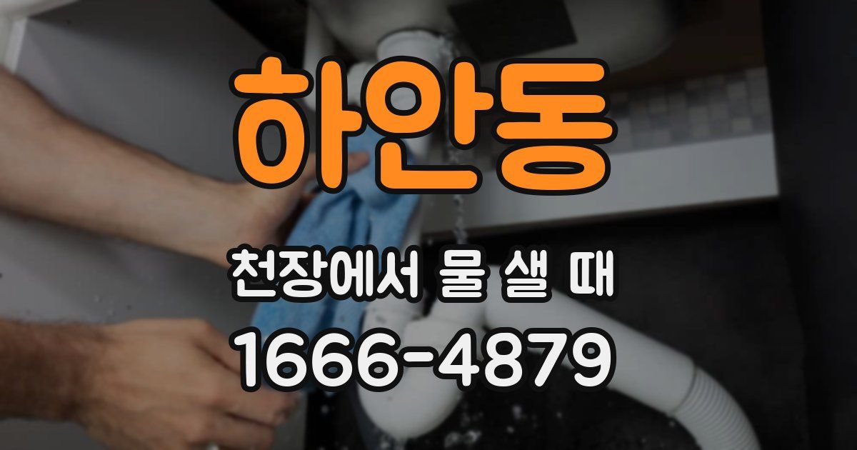 하안동 천장에서 물 샐 때