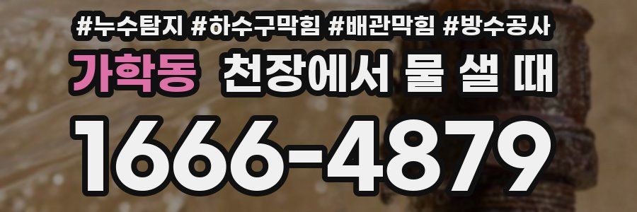 가학동 천장에서 물 샐 때