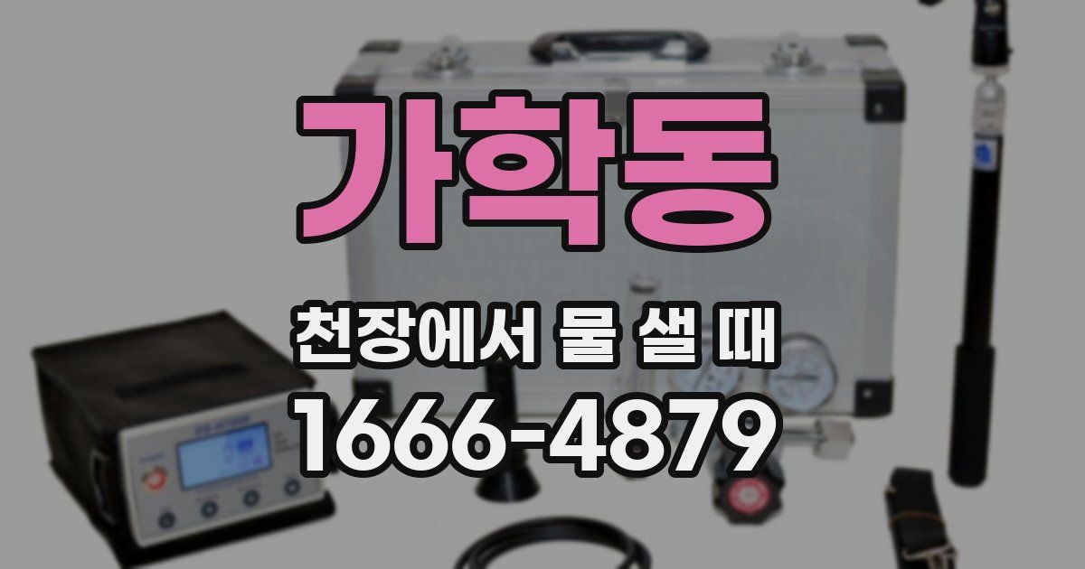 가학동 천장에서 물 샐 때