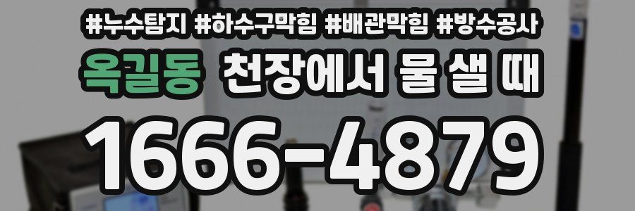 옥길동 천장에서 물 샐 때