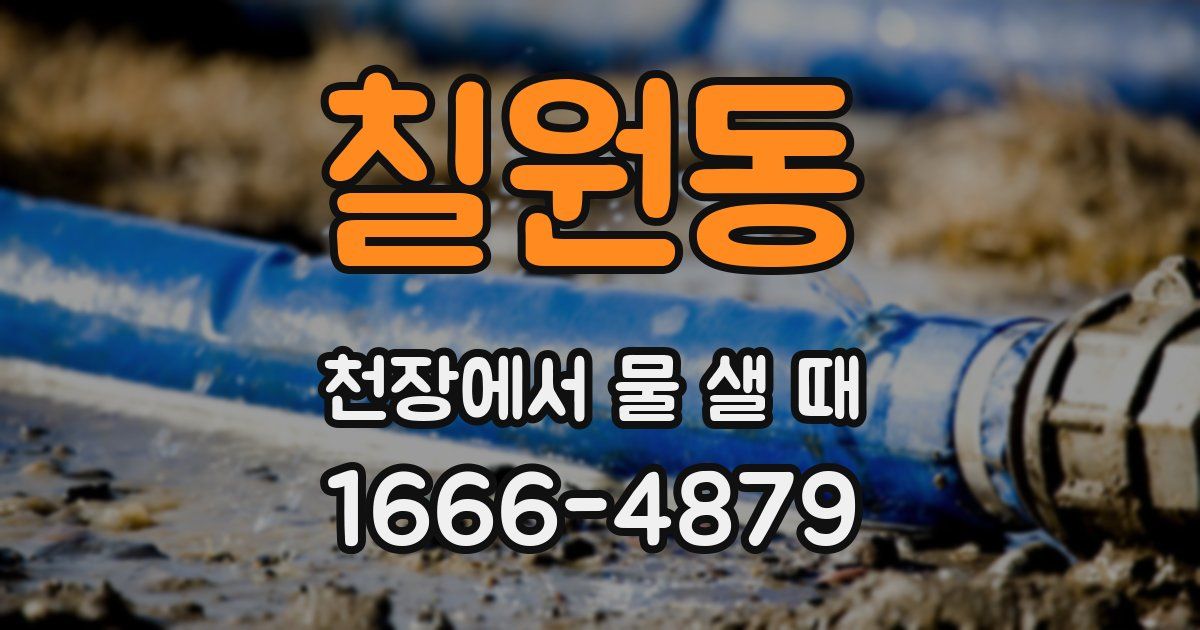 칠원동 천장에서 물 샐 때