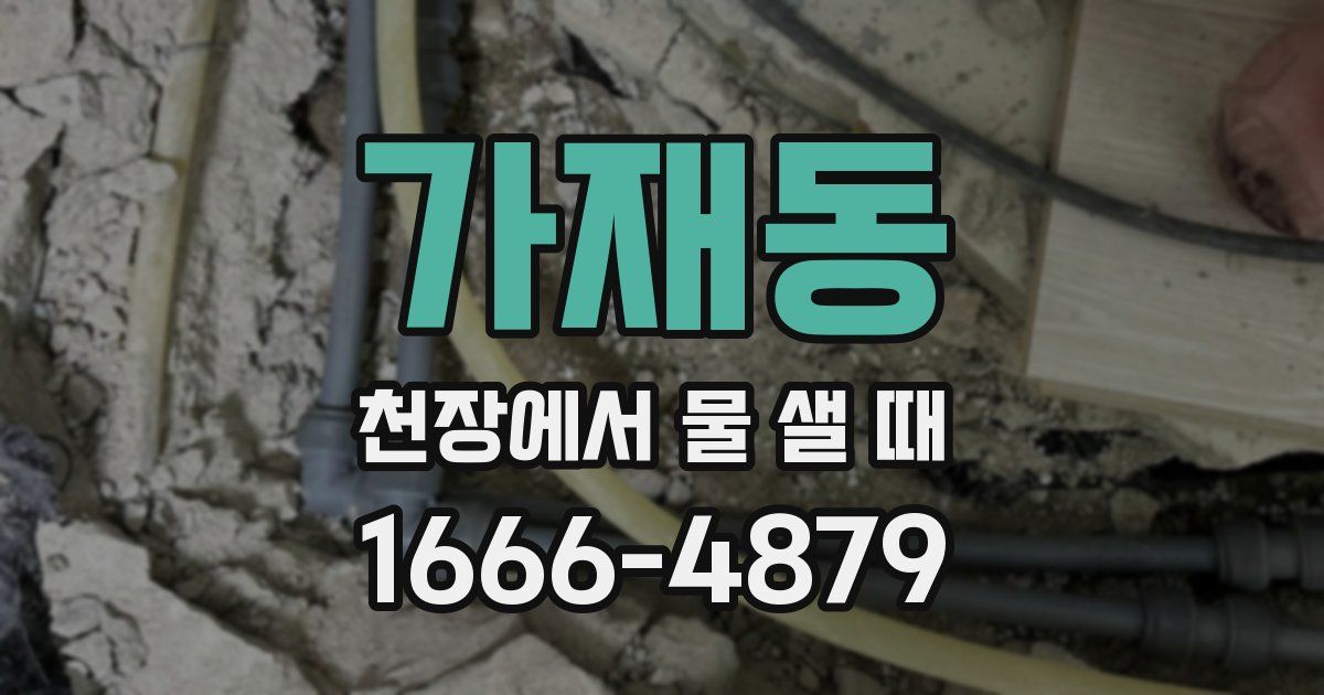 가재동 천장에서 물 샐 때
