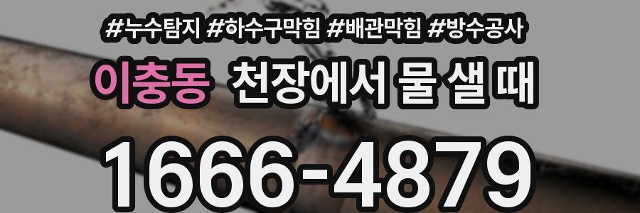 이충동 천장에서 물 샐 때