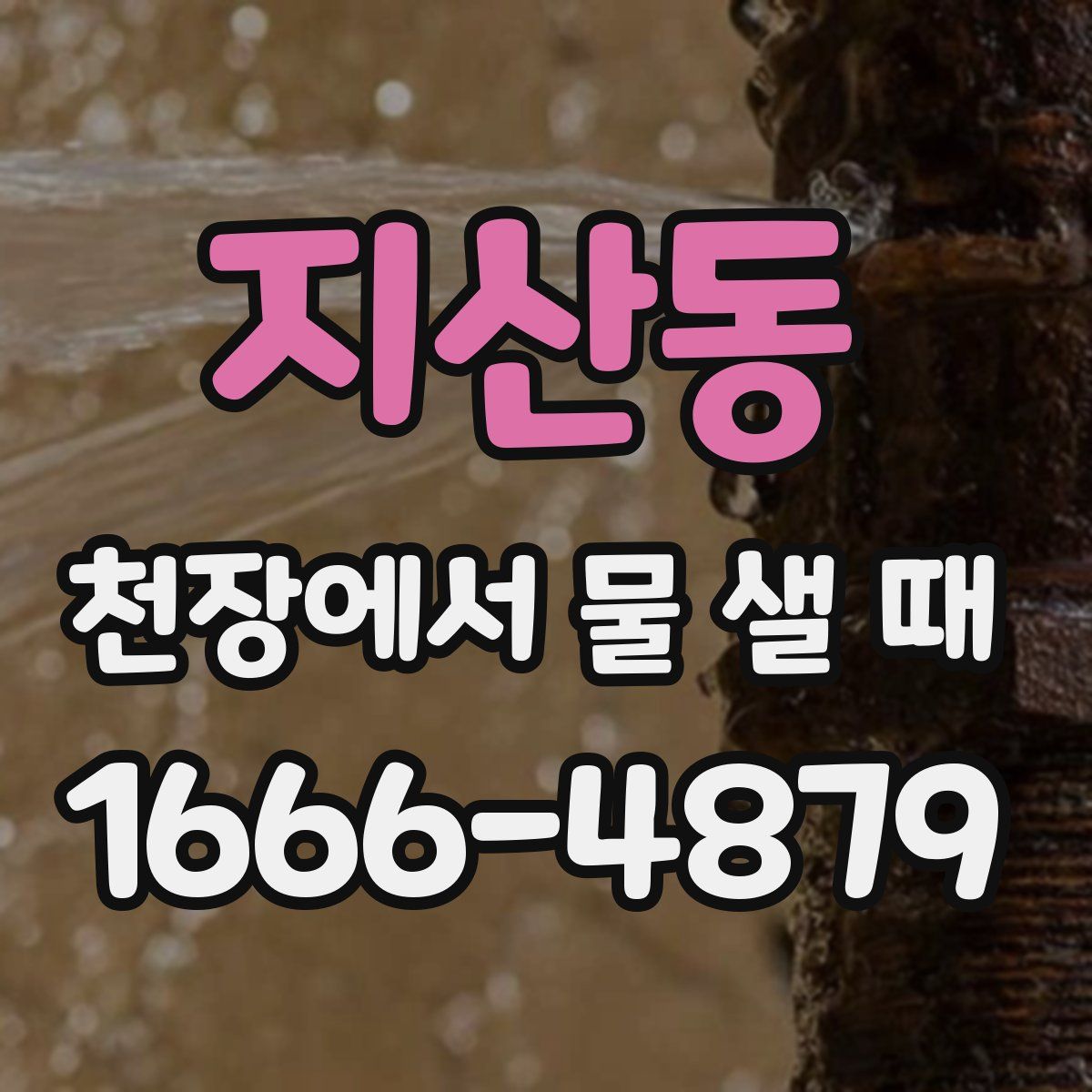 지산동 천장에서 물 샐 때