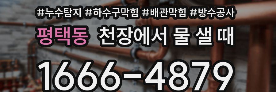 평택동 천장에서 물 샐 때