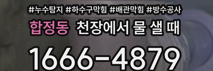 합정동 천장에서 물 샐 때