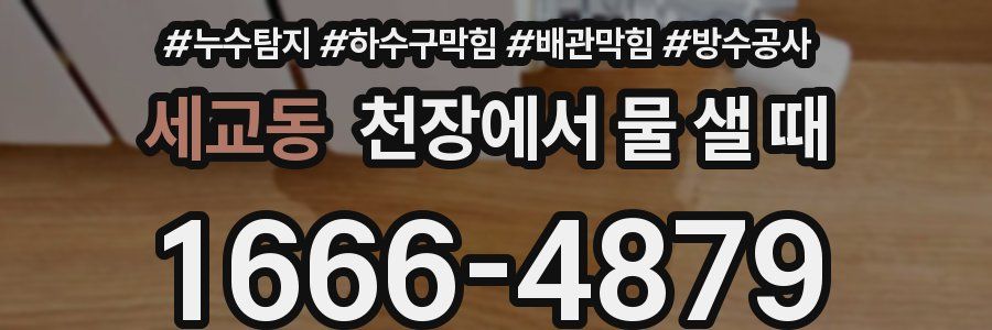 세교동 천장에서 물 샐 때
