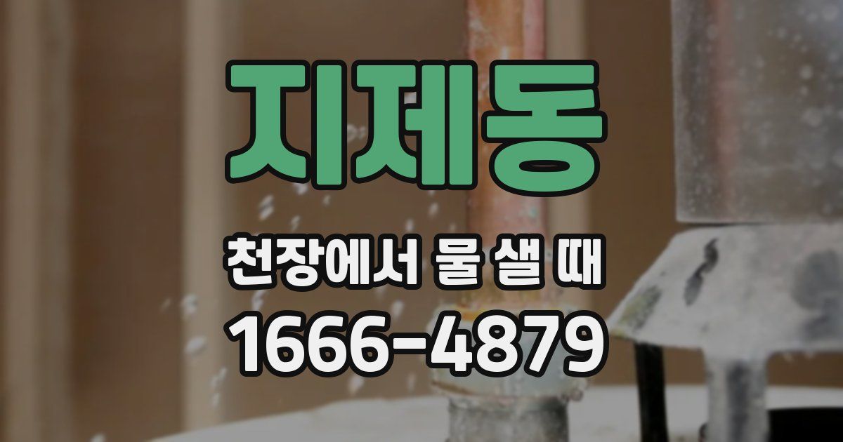 지제동 천장에서 물 샐 때