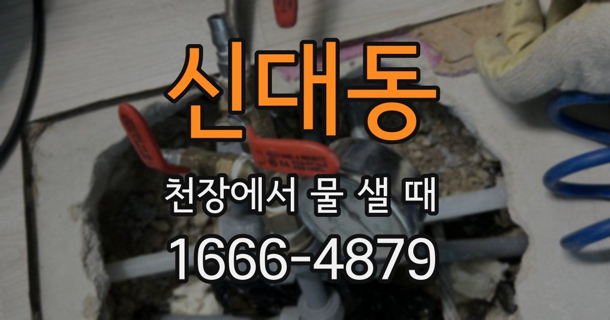 신대동 천장에서 물 샐 때