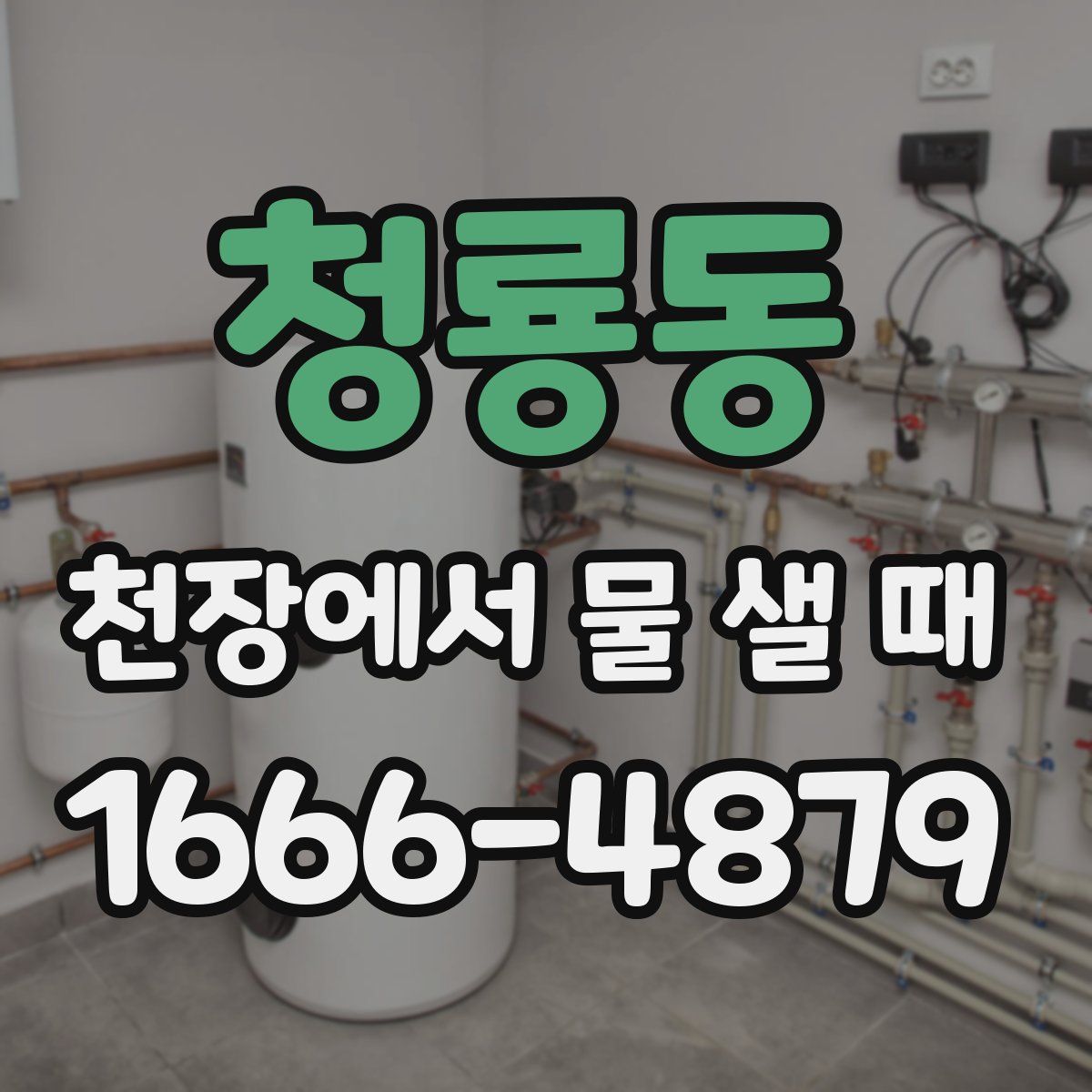 청룡동 천장에서 물 샐 때