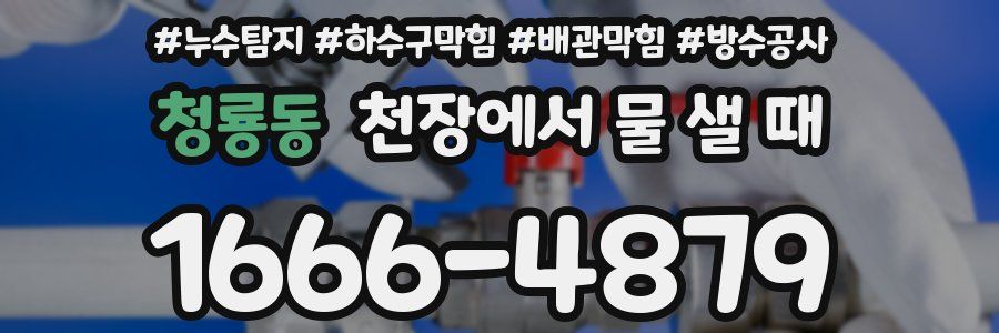 청룡동 천장에서 물 샐 때