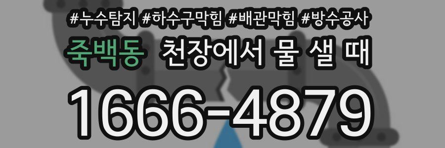 죽백동 천장에서 물 샐 때