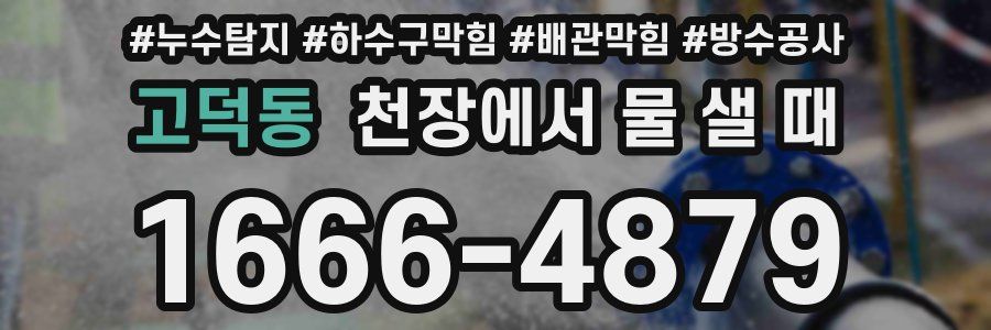 고덕동 천장에서 물 샐 때