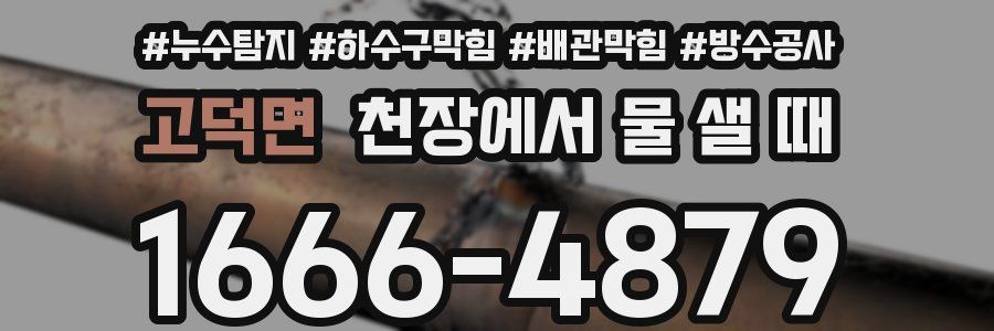 고덕면 천장에서 물 샐 때