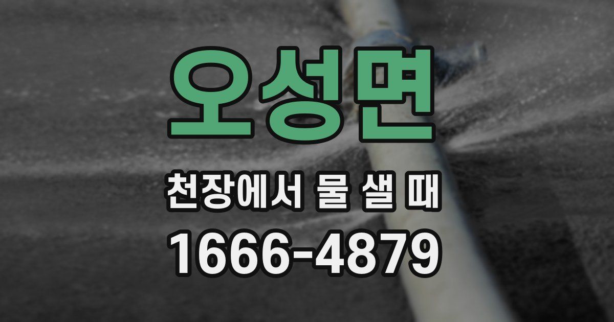 오성면 천장에서 물 샐 때