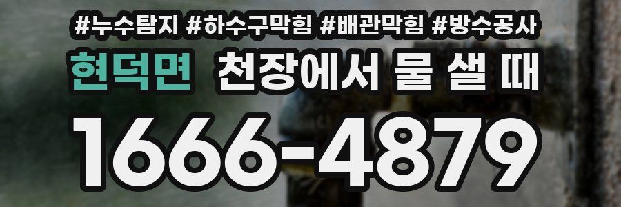 현덕면 천장에서 물 샐 때