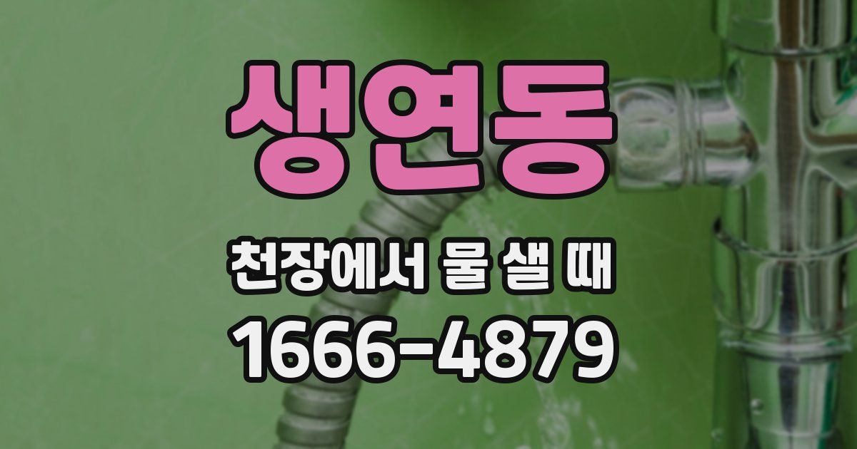 생연동 천장에서 물 샐 때