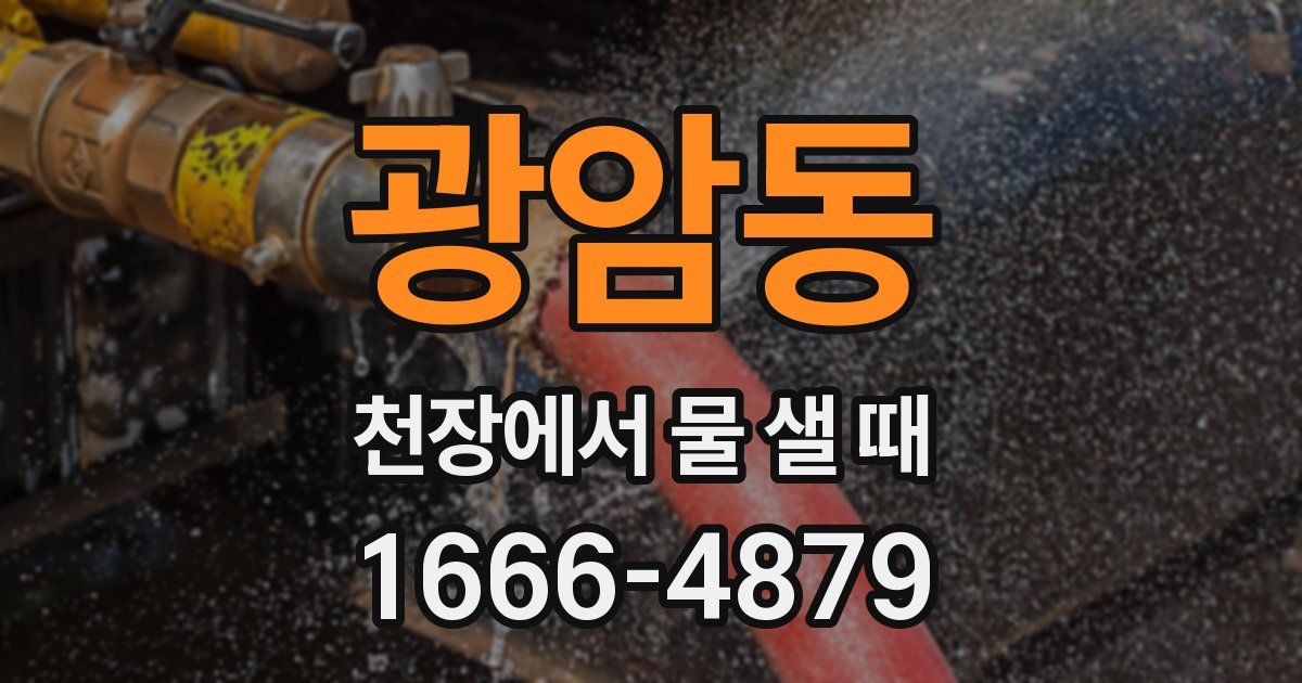 광암동 천장에서 물 샐 때