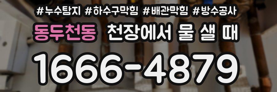 동두천동 천장에서 물 샐 때