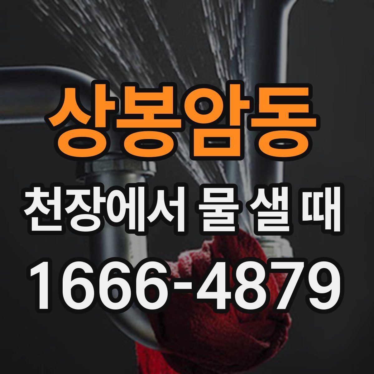 상봉암동 천장에서 물 샐 때