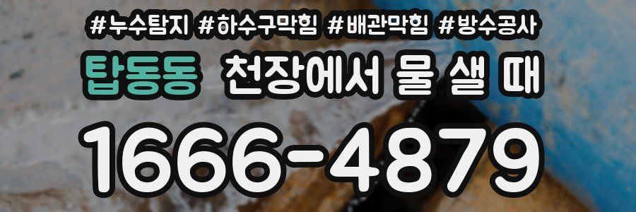 탑동동 천장에서 물 샐 때