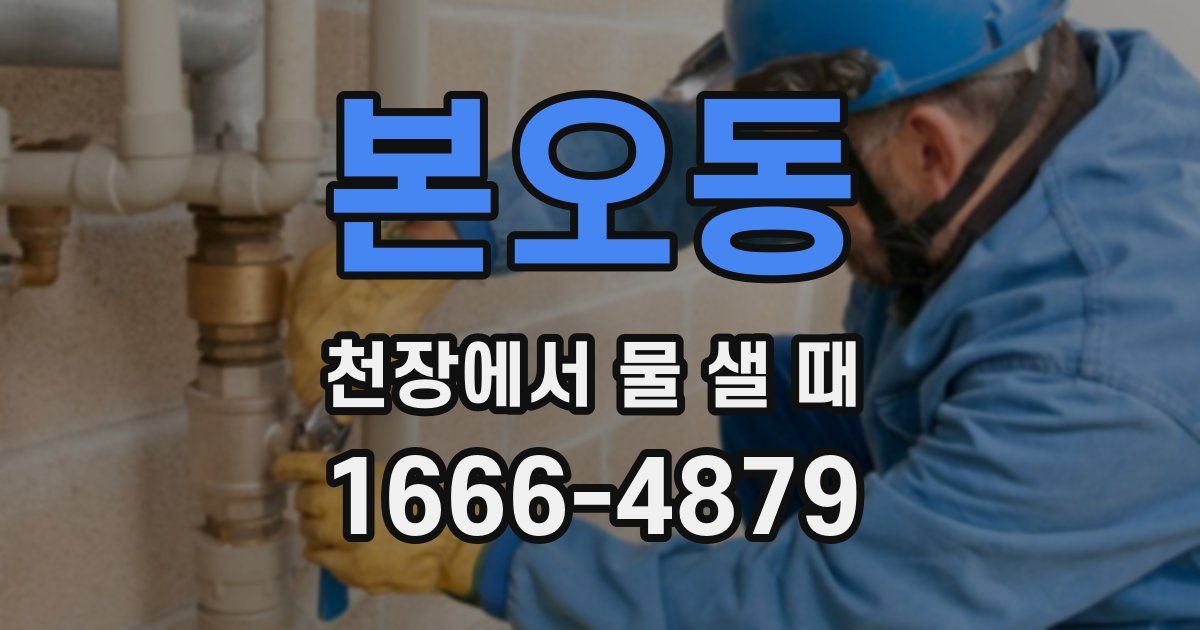 본오동 천장에서 물 샐 때