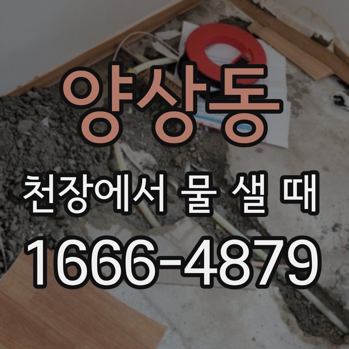 양상동 천장에서 물 샐 때