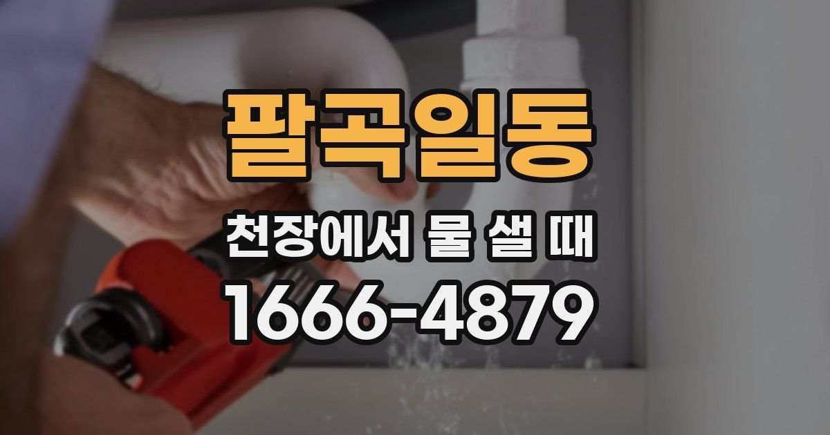 팔곡일동 천장에서 물 샐 때