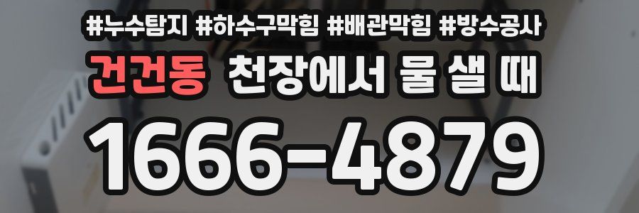 건건동 천장에서 물 샐 때