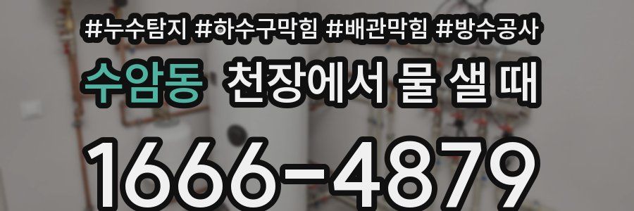 수암동 천장에서 물 샐 때