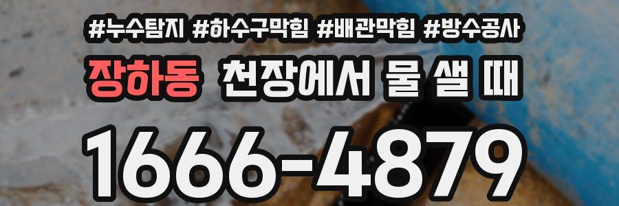 장하동 천장에서 물 샐 때