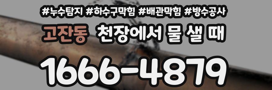 고잔동 천장에서 물 샐 때