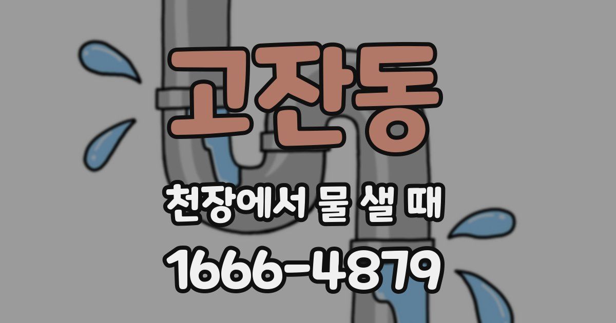 고잔동 천장에서 물 샐 때