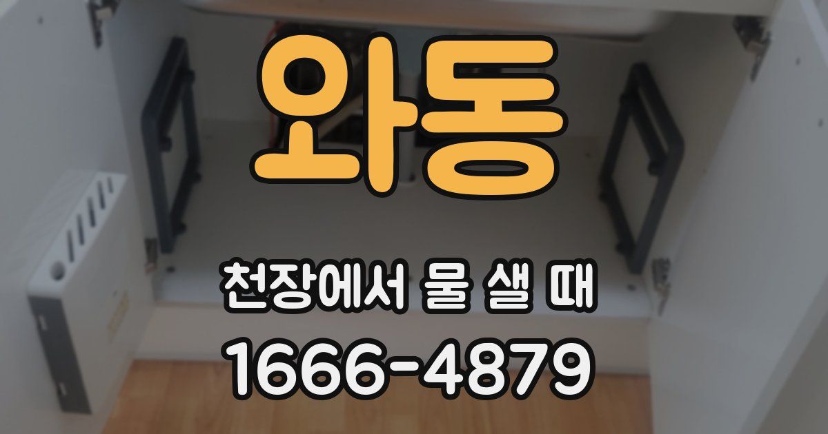 와동 천장에서 물 샐 때