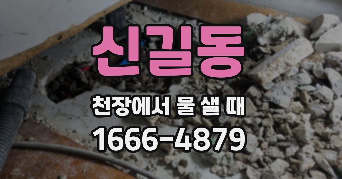 신길동 천장에서 물 샐 때
