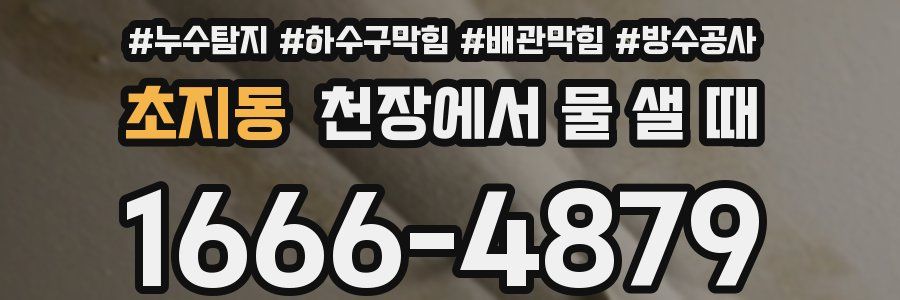 초지동 천장에서 물 샐 때