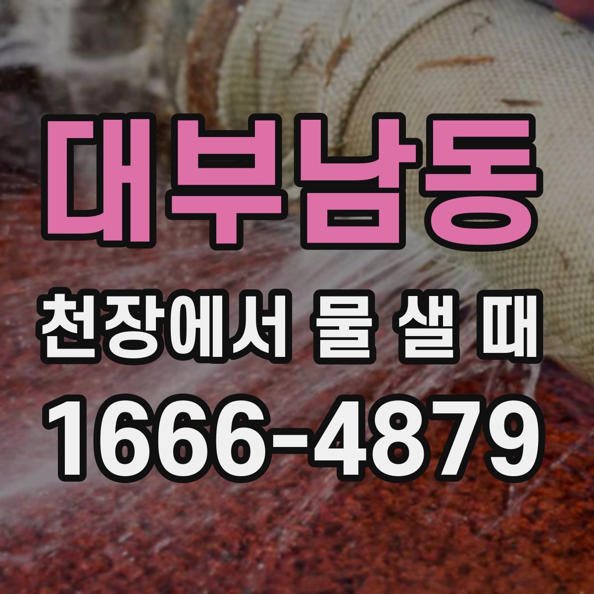 대부남동 천장에서 물 샐 때